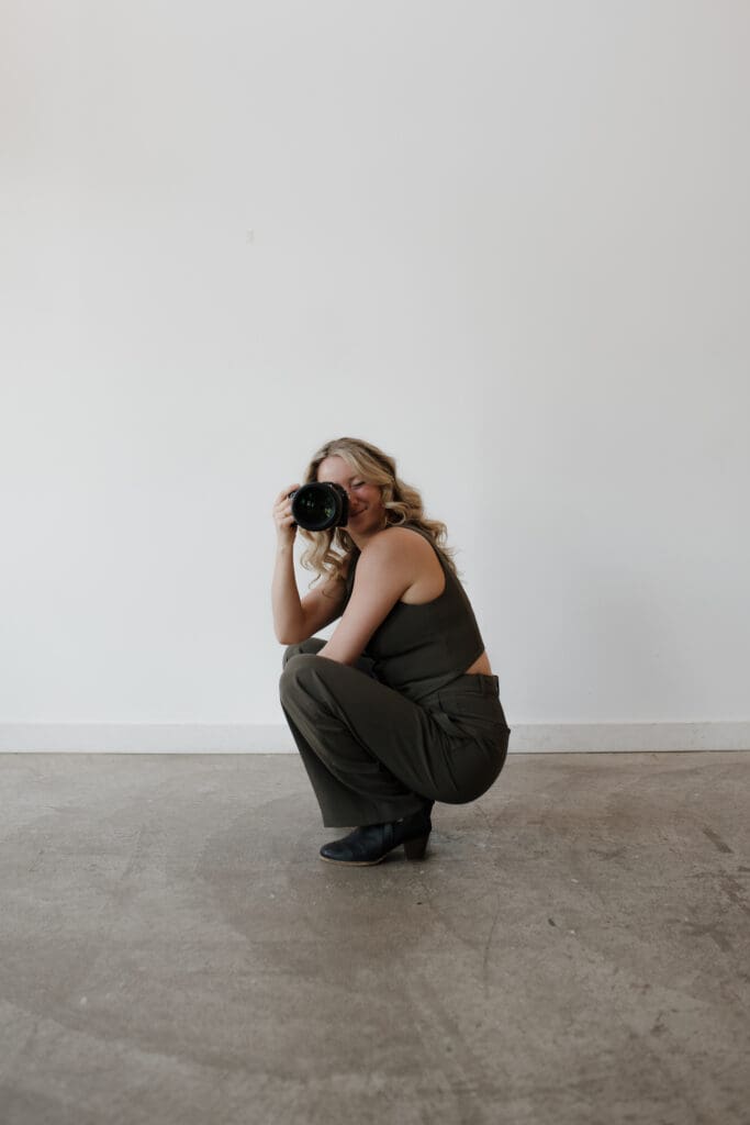 Hayley Zumkeller, of Hayley Zumkeller Photography & Videography Team in Victoria BC, shows her playful side in this headshot.