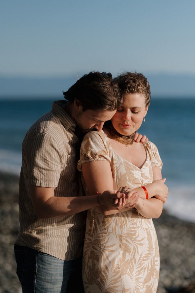 Hayley Zumkeller Victoria BC Proposal Photographer captures private proposal on Vancouver Island Beach
