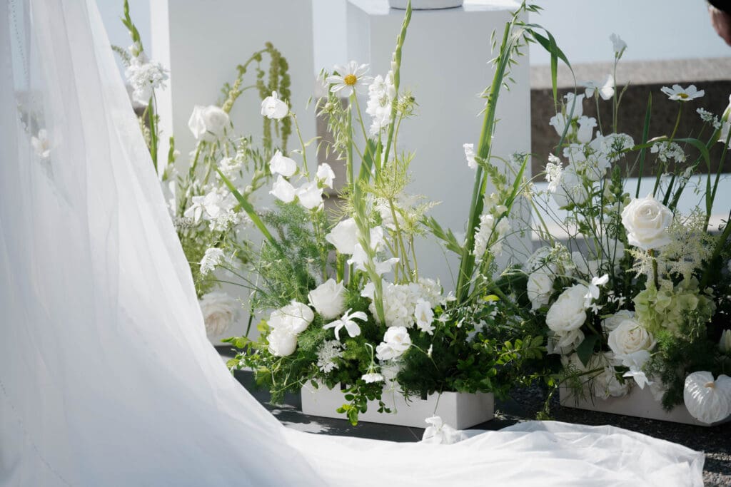 Hayley Zumkeller photography and videography team from Victoria BC capture the stunning floral arrangement for this Inn on Laurel Point on Vancouver Island.
