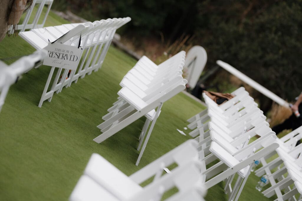 Hayley Zumkeller photography and videography team from Victoria BC capture the ceremony set up done by the wedding planner on Vancouver Island.