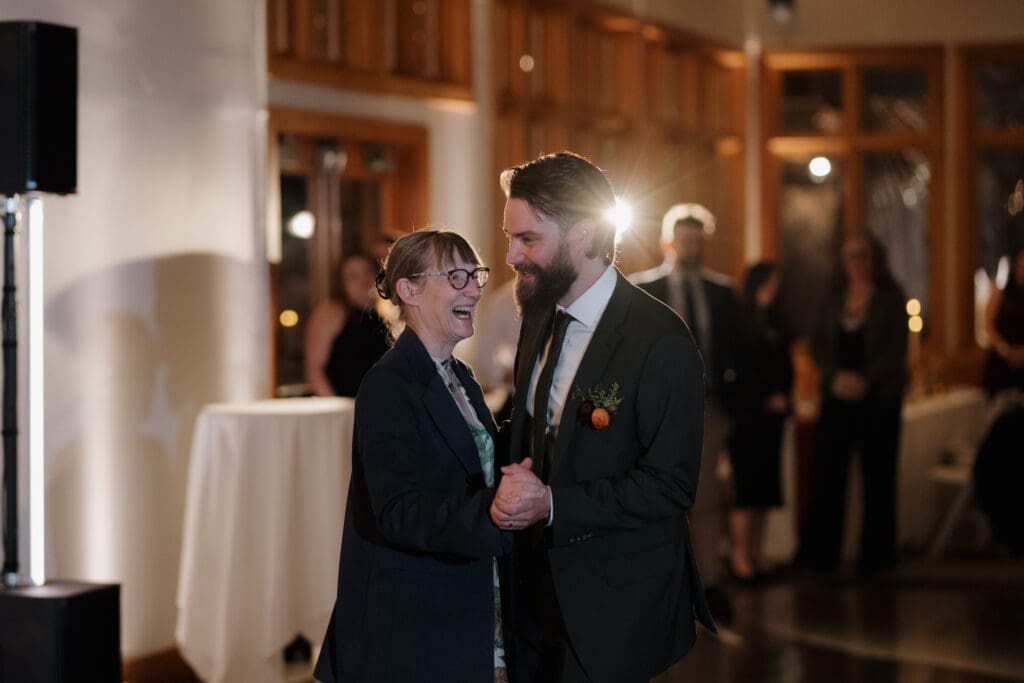 Wedding reception dance floor at Church and State Winery Victoria BC captured by wedding videography team Hayley Zumkeller