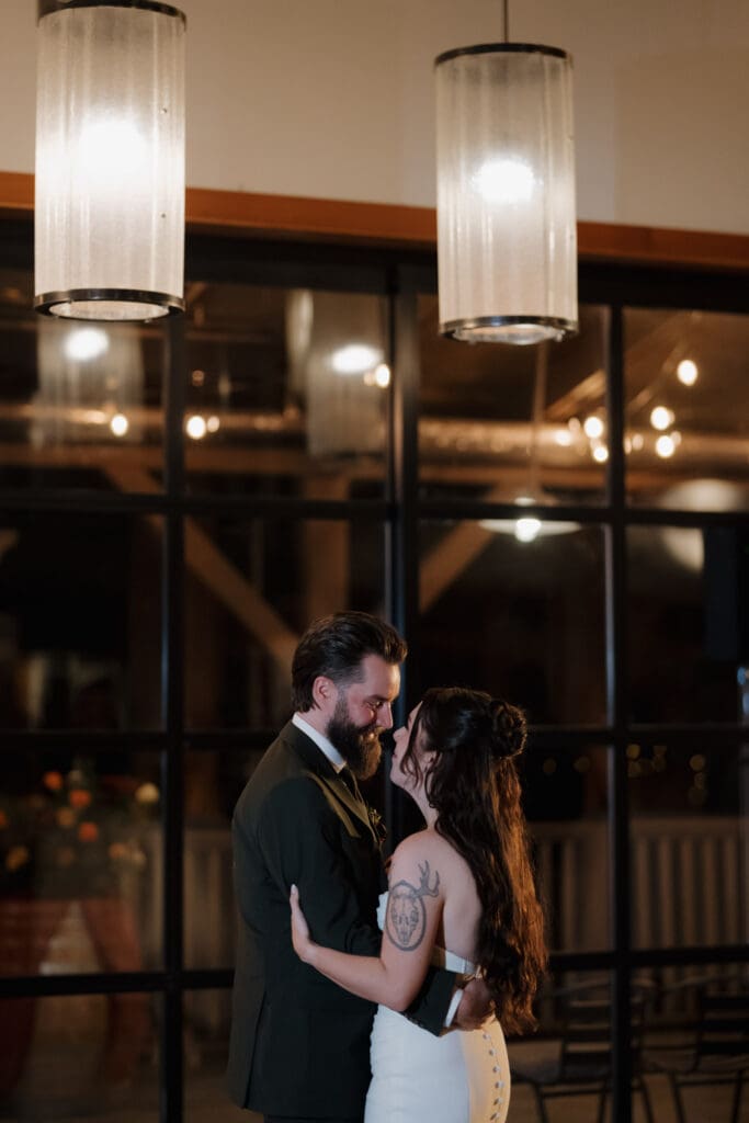Wedding reception dance floor at Church and State Winery Victoria BC captured by wedding videography team Hayley Zumkeller