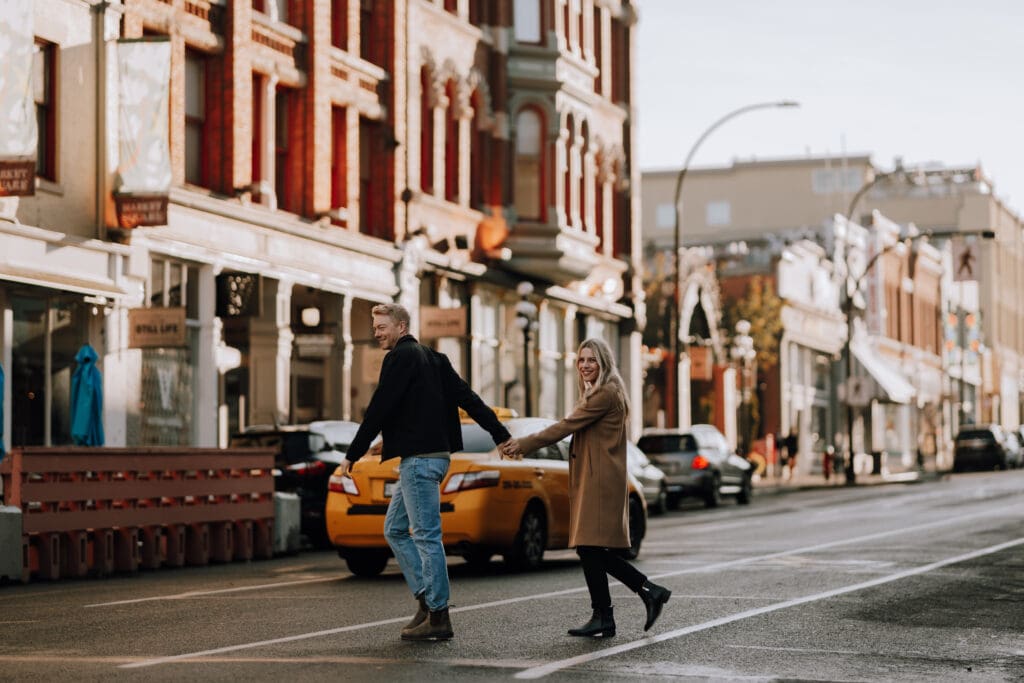 A city proposal is captured in Victoria BC by proposal photographer and videographer Hayley Zumkeller.