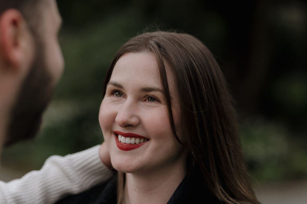 Victoria BC proposal photographer captures emotional reaction as woman during the surprise proposal