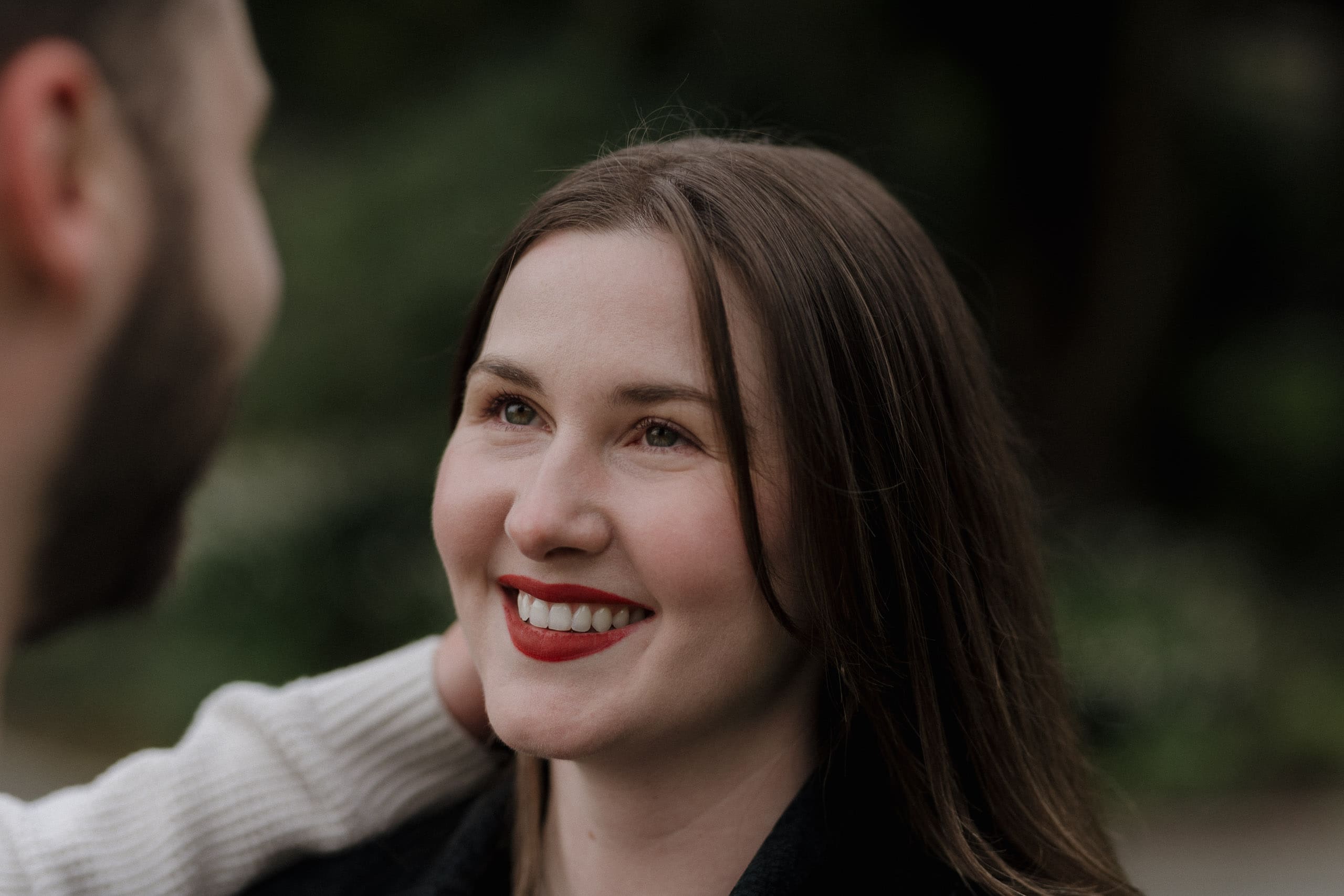 Victoria BC proposal photographer captures emotional reaction as woman during the surprise proposal