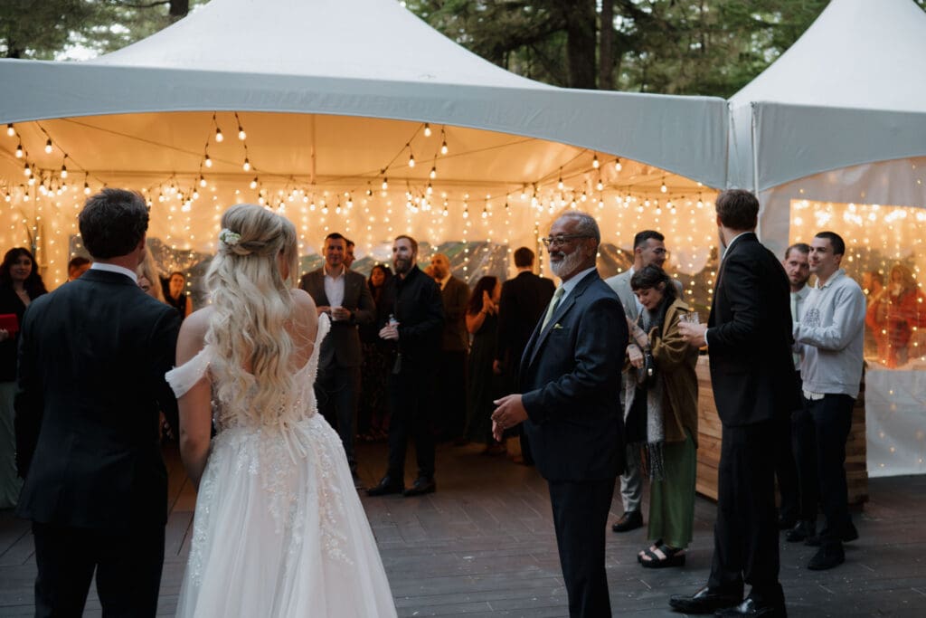 the secret Hemlock Hideaway at the Wickanninish in Tofino BC hosts a wedding celebration